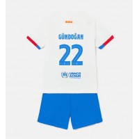 Barcelona Ilkay Gundogan #22 Vonkajší Detský futbalový dres 2023-24 Krátky Rukáv (+ trenírky)